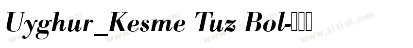 Uyghur_Kesme Tuz Bol字体转换